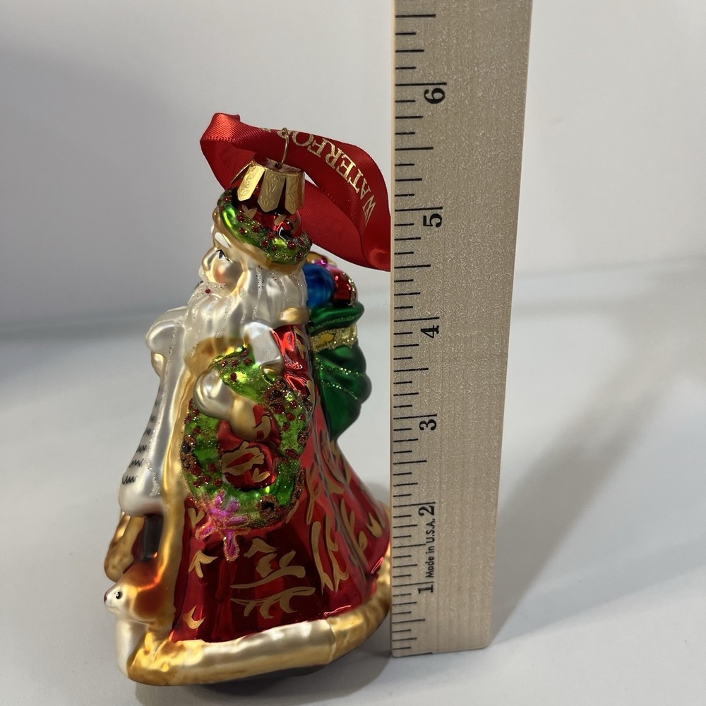 Waterford Holiday Heirloom Checking it Twice Santa Ornament With Box Collectible - Picture 6 of 7